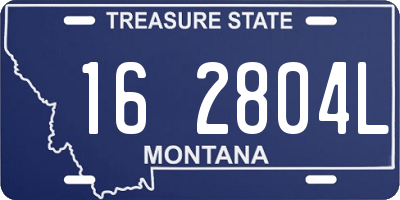 MT license plate 162804L