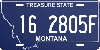 MT license plate 162805F