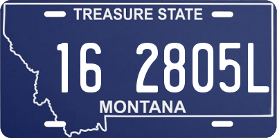 MT license plate 162805L