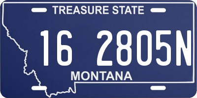 MT license plate 162805N