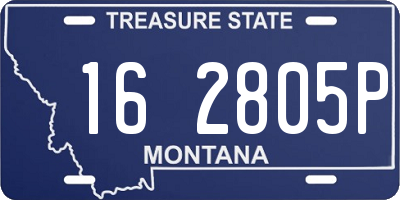MT license plate 162805P