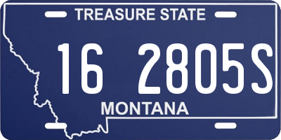 MT license plate 162805S