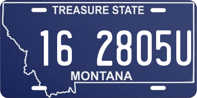 MT license plate 162805U