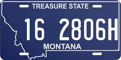 MT license plate 162806H