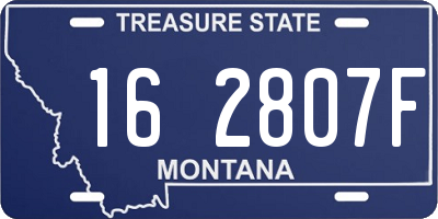 MT license plate 162807F