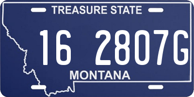 MT license plate 162807G