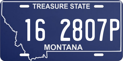 MT license plate 162807P