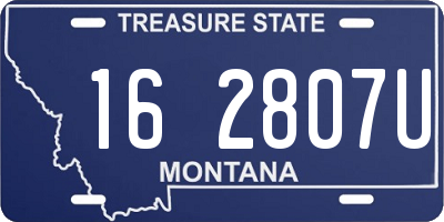 MT license plate 162807U