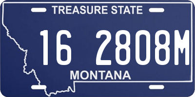 MT license plate 162808M