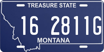 MT license plate 162811G