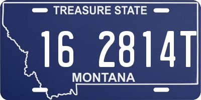 MT license plate 162814T