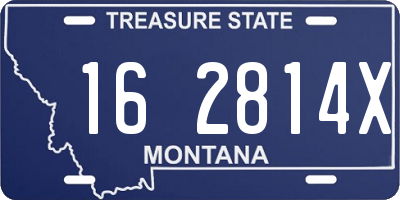MT license plate 162814X