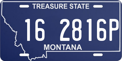 MT license plate 162816P