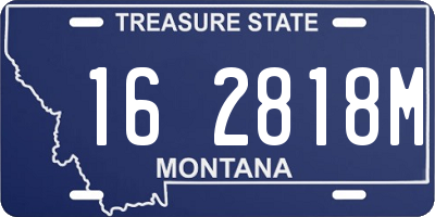 MT license plate 162818M