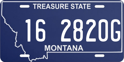 MT license plate 162820G