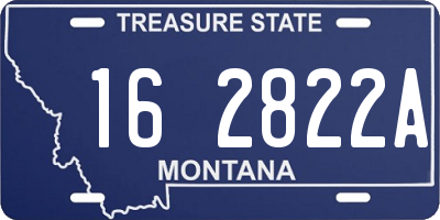 MT license plate 162822A