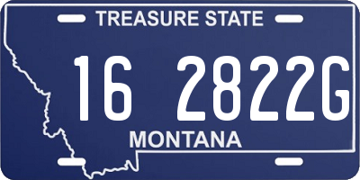 MT license plate 162822G