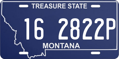 MT license plate 162822P