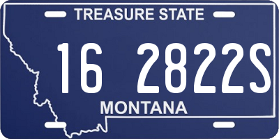MT license plate 162822S