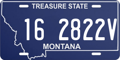 MT license plate 162822V