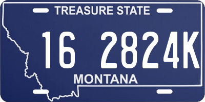 MT license plate 162824K