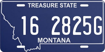 MT license plate 162825G