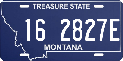 MT license plate 162827E