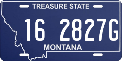 MT license plate 162827G