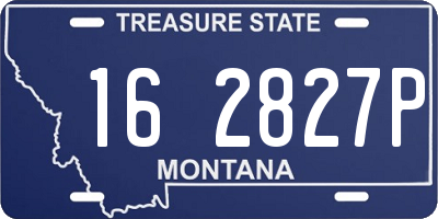MT license plate 162827P