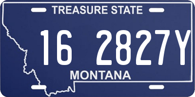 MT license plate 162827Y
