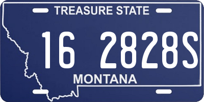MT license plate 162828S