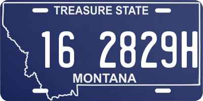 MT license plate 162829H