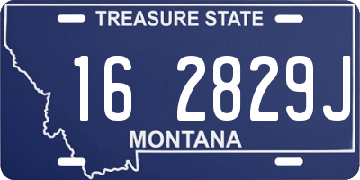 MT license plate 162829J