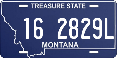 MT license plate 162829L