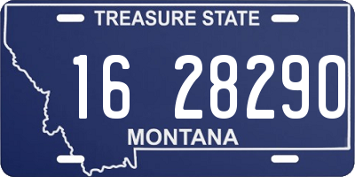 MT license plate 162829O