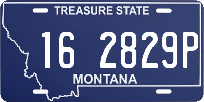 MT license plate 162829P