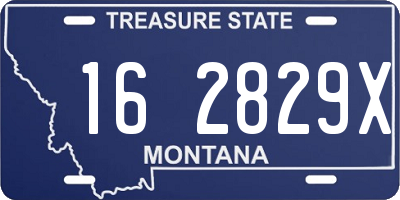 MT license plate 162829X