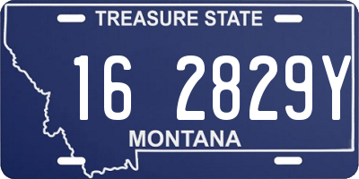 MT license plate 162829Y