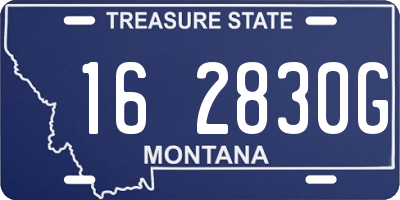MT license plate 162830G