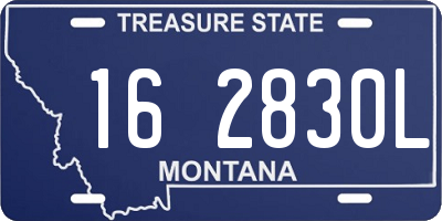 MT license plate 162830L