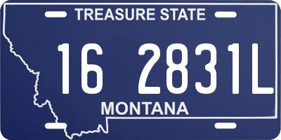 MT license plate 162831L