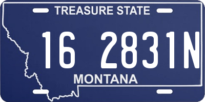 MT license plate 162831N