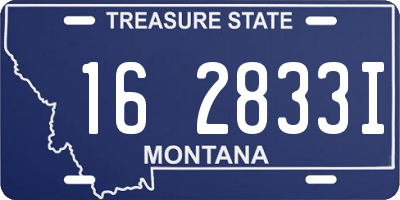 MT license plate 162833I