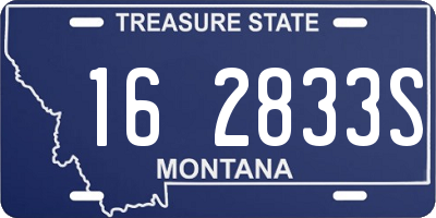 MT license plate 162833S