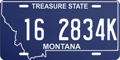 MT license plate 162834K