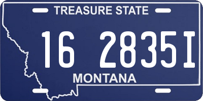 MT license plate 162835I