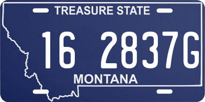 MT license plate 162837G