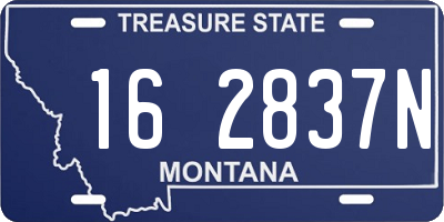 MT license plate 162837N