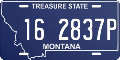 MT license plate 162837P