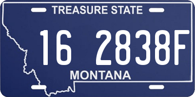 MT license plate 162838F